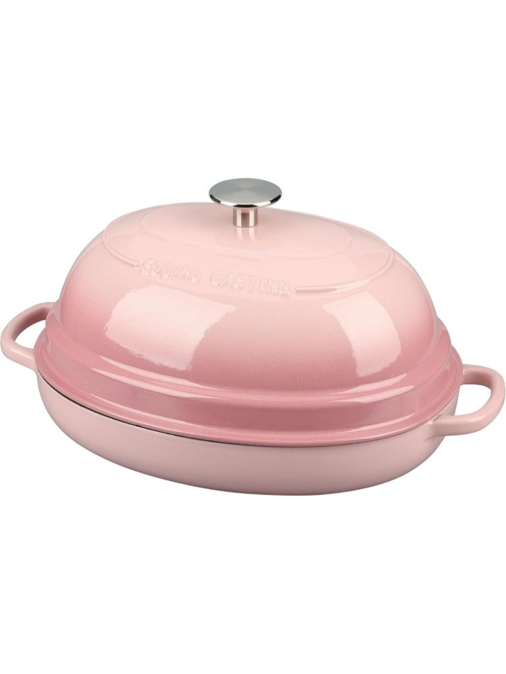 Pink 6QT Oval Cast Iron Dutch Oven Pot with Lid Bread Dutch Oven Baking Pan